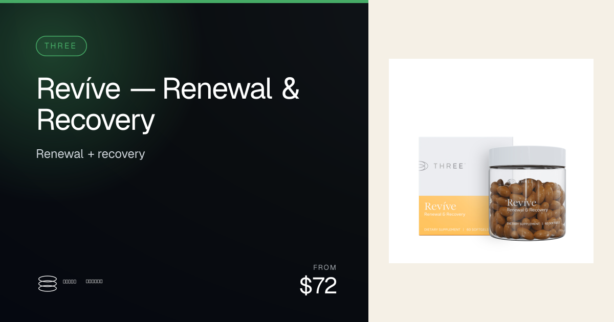 Revíve — Renewal & Recovery — three.store — Three Store